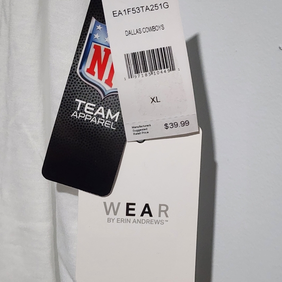 Team Apparel White and Blue Women's Top - Picture 3 of 3